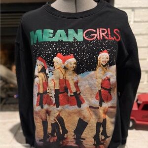 Mean Girls Festive Black Sweatshirt Size Medium